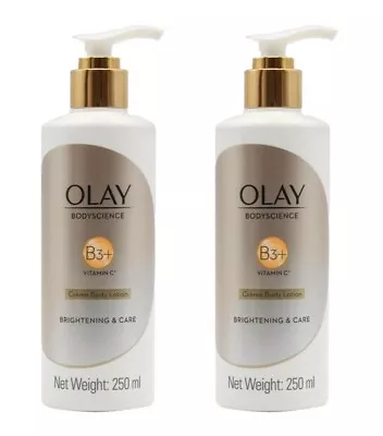 2 X OLAY 250ml BODYSCIENCE BODY LOTION BRIGHTENING AND CARE 100% Brand New • $25.99