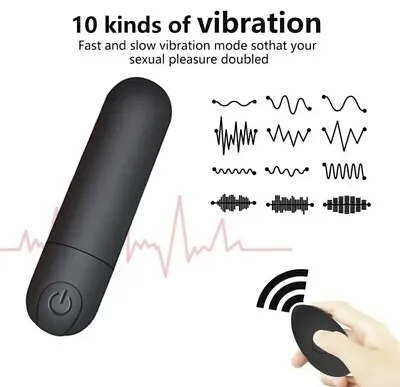 Women Mini Powerful Bullet Shape 10 Speed Vibrating Remote Massage Rechargeable • $7.99