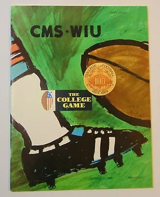 1969 Warrensburg Missouri CMSU Vs Western Illinois WIU College Football Program • $31.49