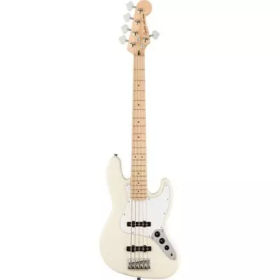 Squier Affinity Jazz Bass V 5-String Electric Guitar Maple Olympic White • $299.99