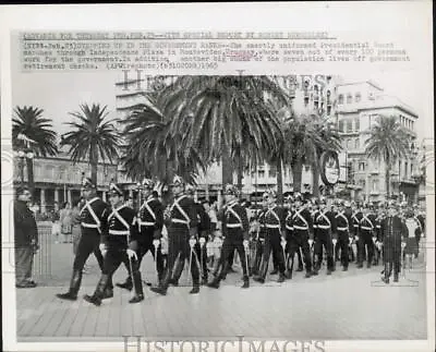 1965 Press Photo Presidential Guard Marches Through Montevideo Uruguay Streets. • $12.99
