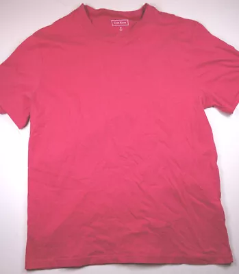 CLUB ROOM Men's Dark Pink 100% Cotton Split Neck T-Shirt NWOT Medium • $11.40