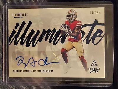 2019 Panini Luminance Illuminate Blue Foil Marquise Goodwin Auto SSP #15/25!! • $2.30