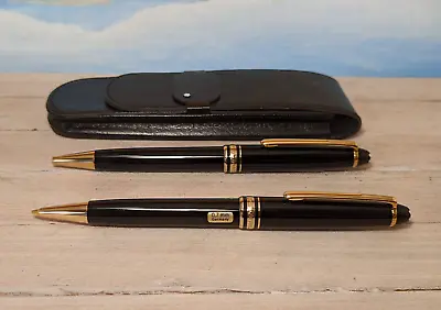 MONTBLANC Meisterstuck 165 Pencil & 164 Ballpoint Pen Set + Leather Case • $499