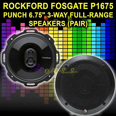 Rockford Fosgate P1675 Punch Series 6-3/4  3-way Coaxial Car Audio Speakers New • $58.88