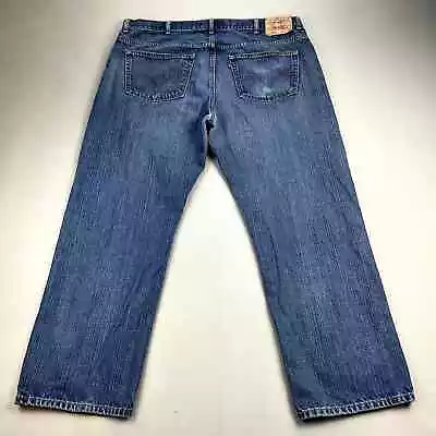 Levis 559 Jeans Mens 44x32 Blue Denim Relaxed Fit Straight Leg Dark Stone Wash • $23.99