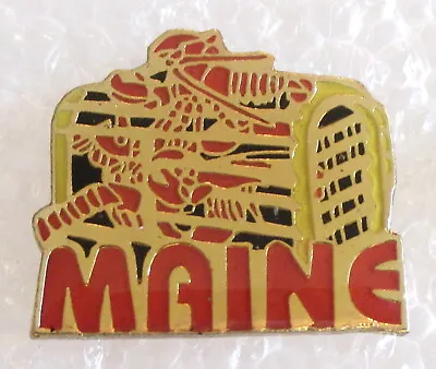 State Of Maine Tourist Travel Souvenir Collector Pin - Lobster Trap • $12.99