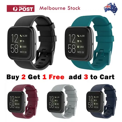 Fitbit Versa 2 1 Lite Band Replacement Silicone Watch Wristband [Colored Buckle] • $6.50