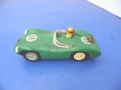 VINTAGE 1960's MARX GREEN JAGUAR D #11 VG 1/32 SCALE SLOT CAR   • $21.99