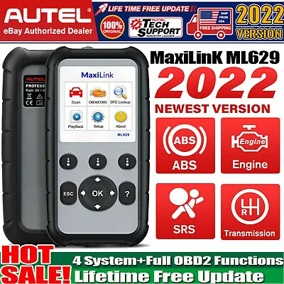 2024 Autel ML629 OBD2 Scanner ABS SRS Engine Transmission Auto VIN Code Reader • $119