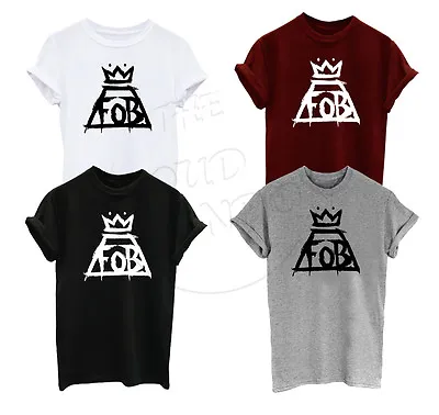Fall Out Boy Fob Music Tour Music Indie Crown Logo Adults & Kid's Sizes Tshirt • £11.99