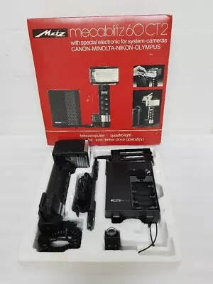 Metz 60 CT2 60CT 2 Electronic Handle Mount Flash Sync Cable AA Battery Holder • $239.95