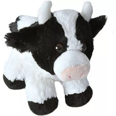 Friesian Cow Soft Teddy Bear Toy Wild Republic Hug'ems 7  Cuddly Plush Kids Bull • £8.49