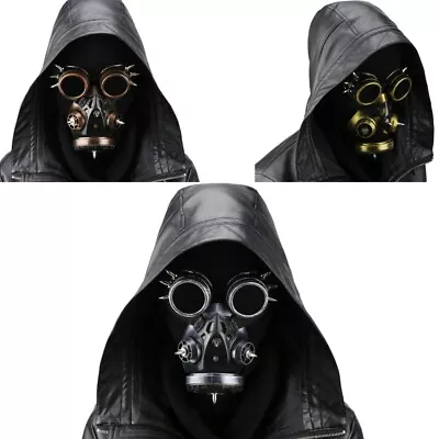Halloween Steampunk Vintage Gas Mask Goggles Costume Cosplay Masquerade • $60.88