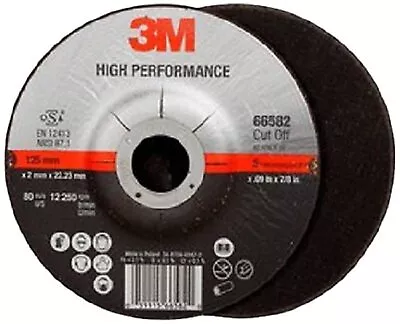 3M 5  High Performance Cut-Off Wheels 36 Grit Ceramic 25 Pack • $42.99