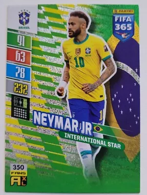 2022 FIFA 365 Adrenalyn XL Neymar Jr International Star Foil Card Brazil • $12.99