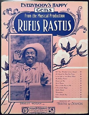 Iconic AFRICAN-AMERICAN Writer Performer ERNEST HOGAN Sheet Music RUFUS RASTUS • $22.50