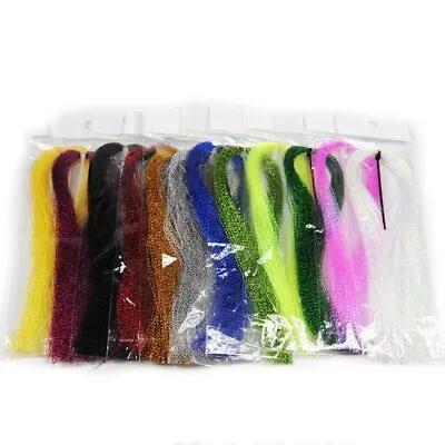 100Packs Crystal Holographic Flashabou Krystal Flash Tinsel Fly Tying Materials • $54.01