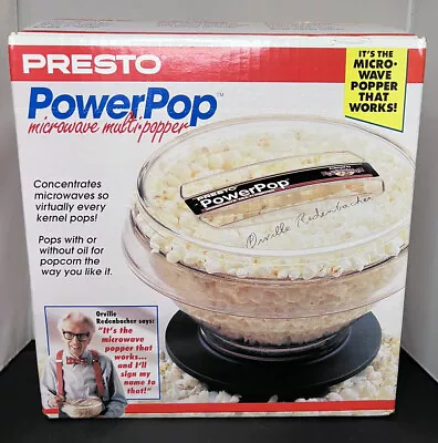 Presto ORVILLE REDENBACHER'S PowerPop Microwave Popcorn Popper NEW-IN-OPEN BOX • $19.99