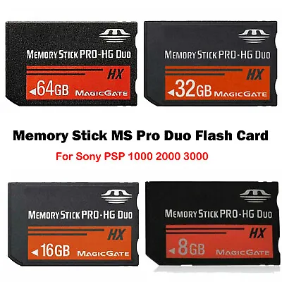 For Sony PSP 1000 2000 3000 8GB 16GB 32GB 64G Memory Stick MS Pro Duo Flash Card • $22.28