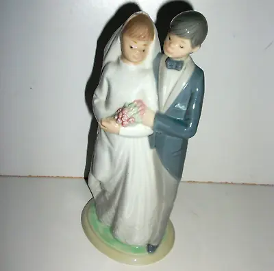 £19.99 • Buy LLADRO Nao 1176 BRIDE GROOM WEDDING Porcelain FIGURINE ORNAMENT Happy Couple Day