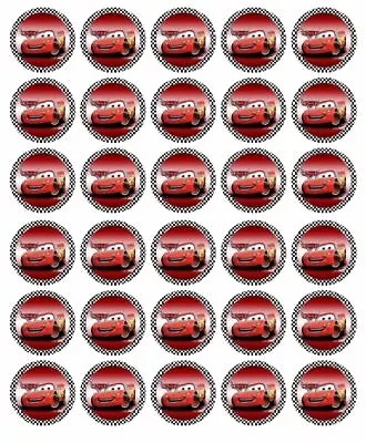 £6.28 • Buy Cars Lightning McQueen Cupcake Toppers Edible Wafer Paper Cake Decorations 30