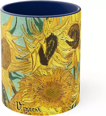 Sunflower Mug By Vincent Van Gogh | Cup | Van Gogh Mug Set (11 Ounce (White) Su • $27.32