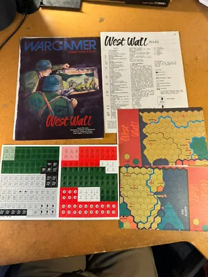 West Wall UNPUNCHED From Wargamer Magazine By 3W  WW2 Board Wargame D • £21