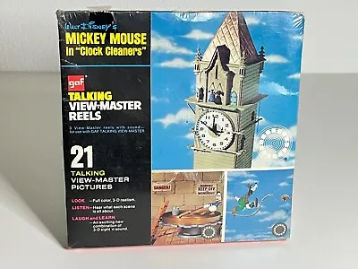 Sealed Micky Mouse Talking View Master Reels Clock Cleaners GAF Set Of 3 1973 • $20