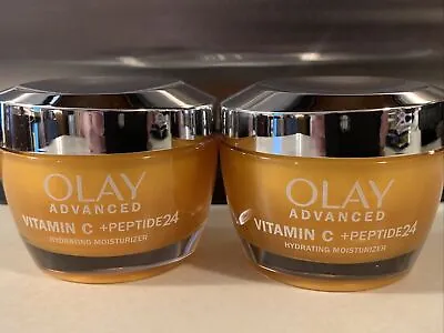 (2) - Olay Regenerist Vitamin C + Peptide 24 Face Moisturizer 1.7 Ounce See Ad • $23.50