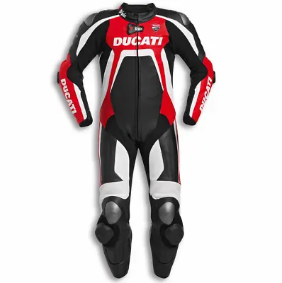 DUCATI Motorcycle Cow Leather Riding Suits Motorbike Sports Racing Men Suit • $260.95