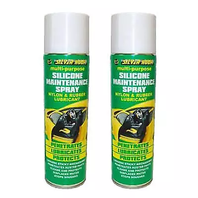 £11.49 • Buy 2 X MULTIPURPOSE NYLON RUBBER LUBRICANT MAINTENANCE SPRAY SILICONE 500ml