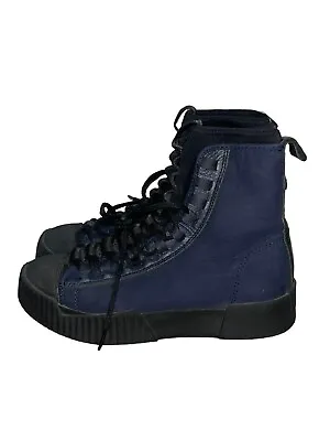 G-Star Raw Men's Rackam Scuba High Sneaker Shoes Navy Blue & Black Size 10 • $119.99