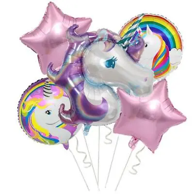 $10.99 • Buy Large Unicorn Balloon Bouquet Unicorn Birthday Party Balloon Supplies Decoration