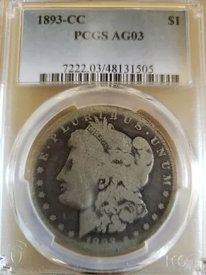 1893-CC Morgan Silver Dollar - PCGS Ag 03 No Reserve  • $112.50