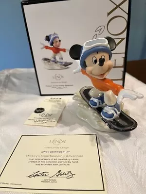 Lenox Mickey Mouse Snowboarding Adventure Christmas NEW In BOX • $24.50