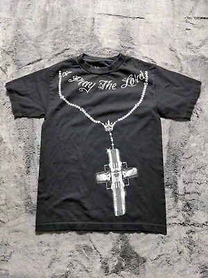 Mafioso Clothing  I Pray The Lord  Short Sleeve T Shirt Men's Size Small Black • $12.72