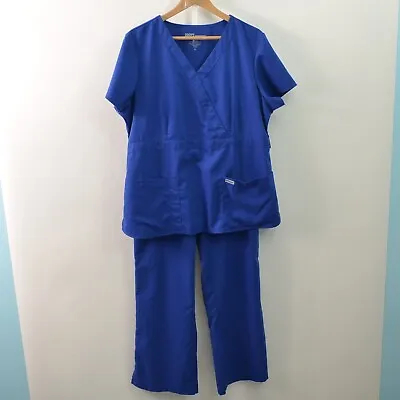 Greys Anatomy Barco Scrub Top And Pants Set XL And M Blue • $20.98