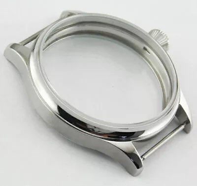 Corgeut 44mm Stainless Steel Case For Seagull ST36 6497 6498 Mechanical Watch • $22.18