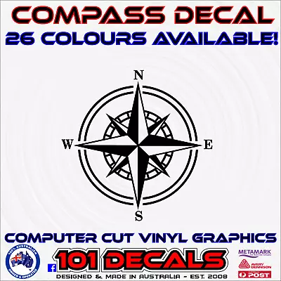 59cm COMPASS Quality Vinyl Decal Sticker For Car Bonnetcaravanmotorhomeboat! • $59.95