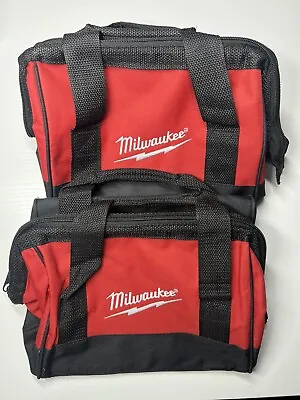 NEW 2- MILWAUKEE 11  X 10  X 8  Small Heavy Duty Contractors Tool Bag Tote Case • $25