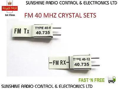 RC Futaba Compatible Xtals FM 40 MHz Crystals Receiver & Transmitter RX TX Set • £7.33