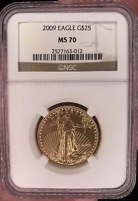 2009 1/2 Oz American Gold Eagle MS-70 NGC Perfect • $1355