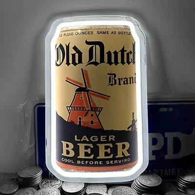 Old Dutch Brand Lager Beer Neon Sign Bar Pub Club Party Wall Decor 12 X7  H4 • $49.99