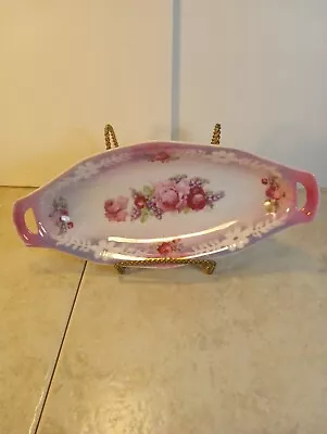 German Rose Floral Pattern Celery Dish/ Vintage Antique/ Free Ship • $28