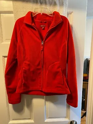 Merona Size S/P Red Full Zip Fleece Jacket Pockets • $11.99