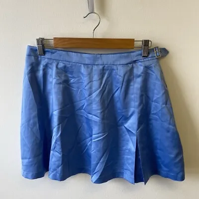 £8 • Buy Urban Outfitters Archive Satin Pleated Skirt. Blue. Large.  