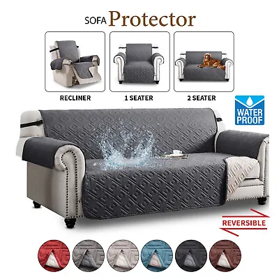 £12.49 • Buy Waterproof Sofa Slip Covers Reversible Quilted Throw Couch Cover Pet Protector
