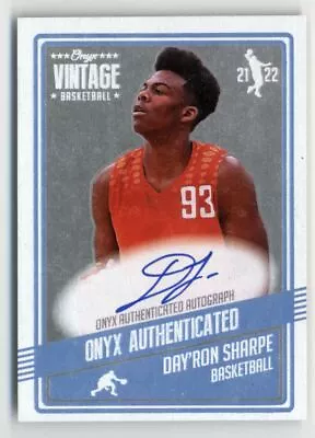 2021-22 Onyx Vintage Signatures Day'Ron Sharpe Auto /50 #VADS • $20