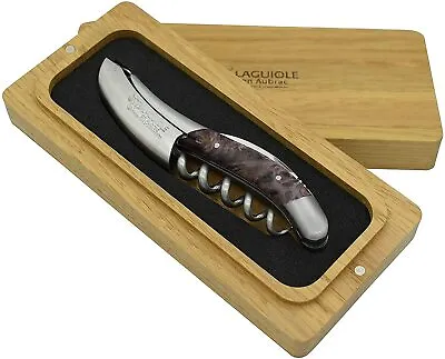 Laguiole En Aubrac Sommelier Corkscrew With Stabilized Purple Poplar Burl Handle • £170.98